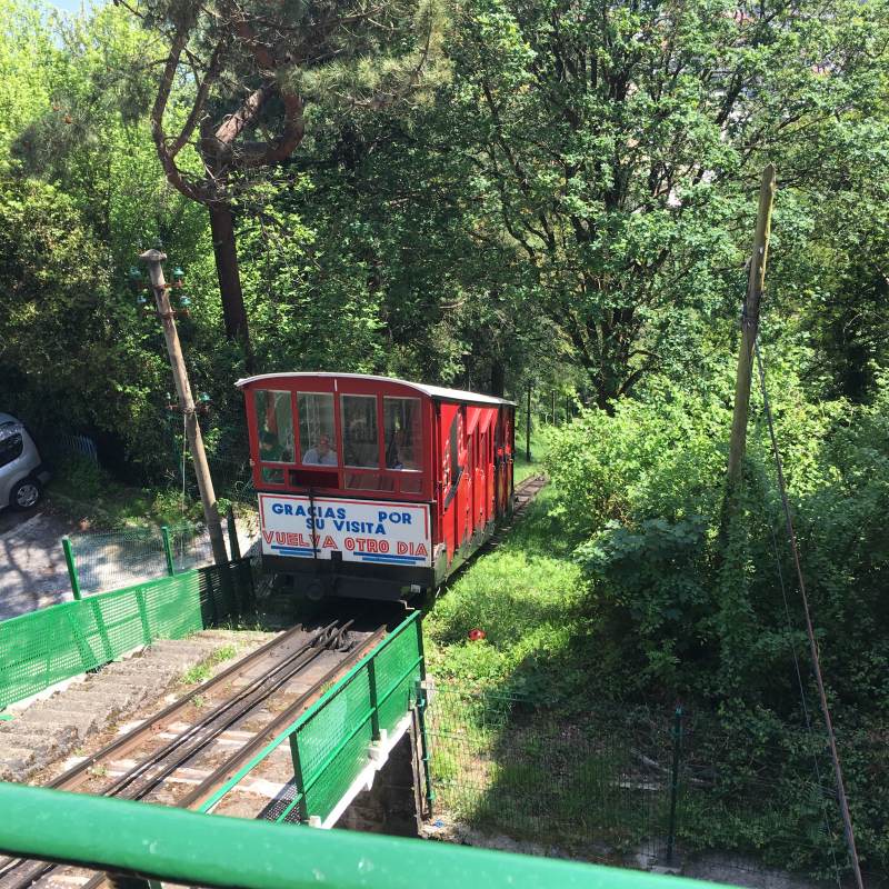 Die Zugseilbahn zum Monte Igueldo